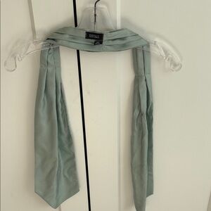 Barneys New York Light Green Silk Belt